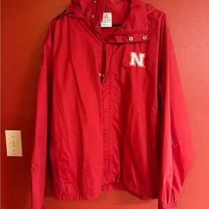 Adidas Vibrant Nebraska Red Hooded Jacket